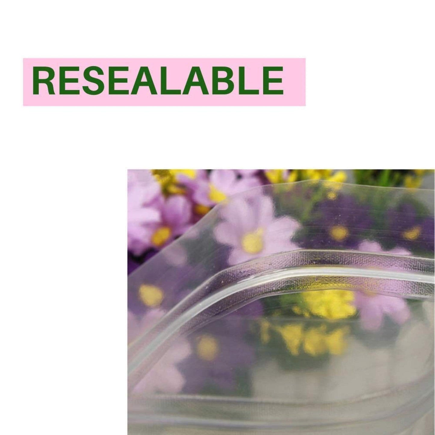 Stand Up Zipper Pouch Two side Transparent Food Grade (8*11 inch, Capacity 1000gm-1200gm)