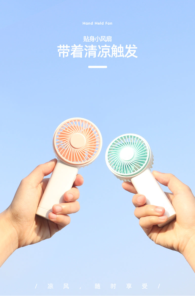 Mini Portable Fan Powerful Cute Design 3 Speed Personal Small Desk Fan with Base ZB064